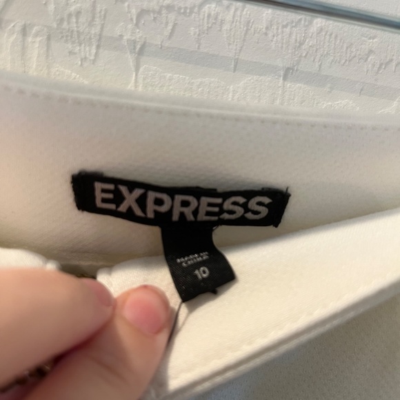 Express White and black NWT size 10 mini skirt zipper down front Y2K - Picture 3 of 5